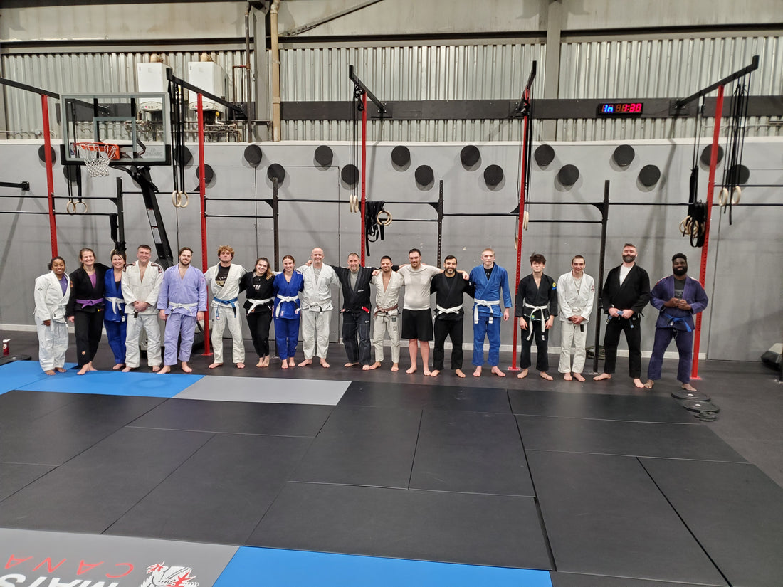 Group picture after Brazilian Jiu-Jitsu training in Orleans at Eastside Jiu-Jitsu