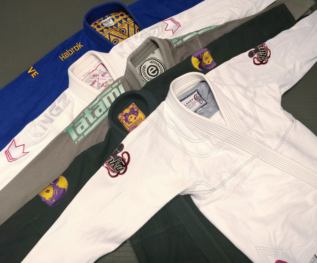 5 different gi's from Habrok, Kingz, Tatami, Inverted Gear and Lanky